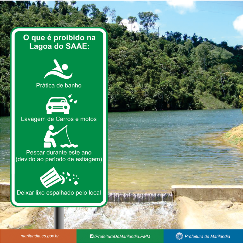 SAAE de Marilândia faz apelo à população quanto ao uso da lagoa