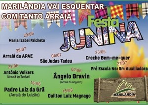 Confira a programação de Festas Juninas em Marilândia 2012